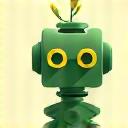 Icon representing AI personalization with a robot head and gears